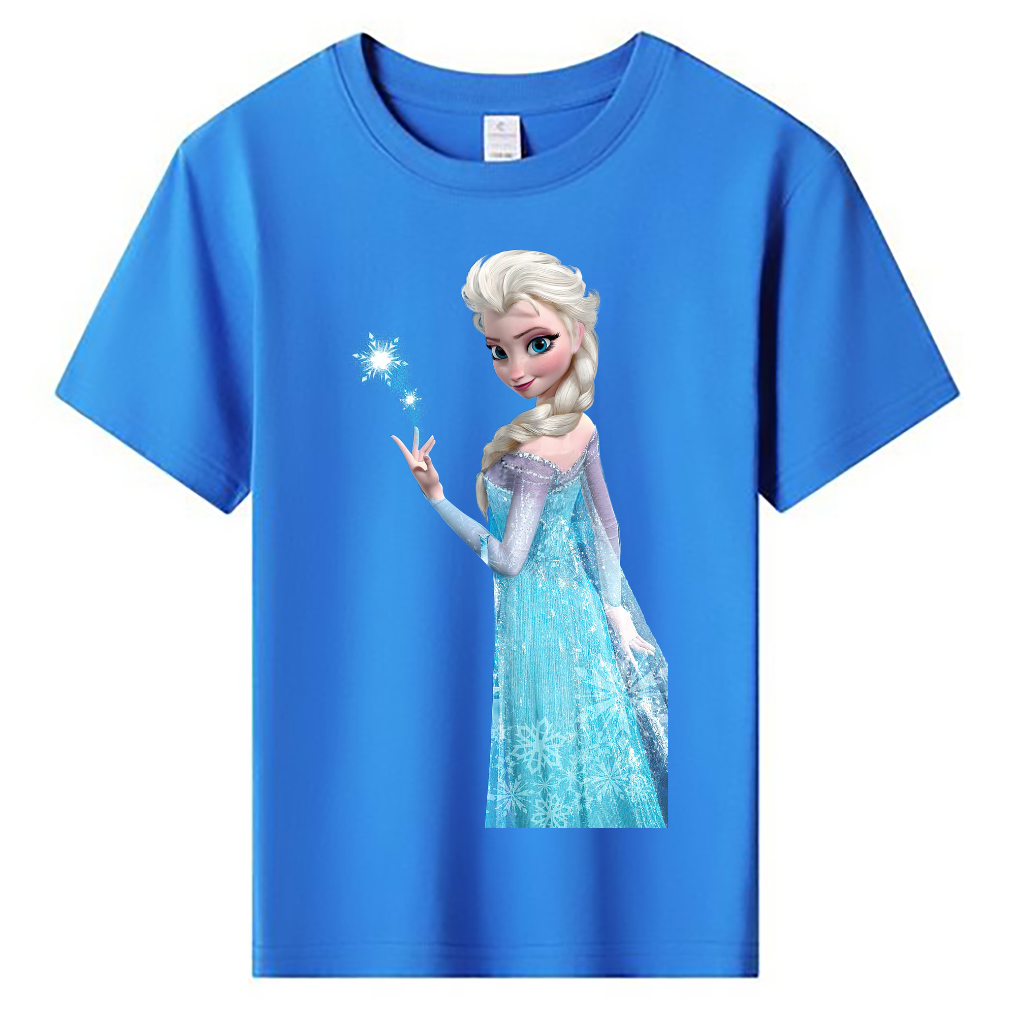 （画像用） アナと雪の女王 アンナ エルサ Frozen Anna Elsa 綿100％キッズTシャツ（フロントプリント）